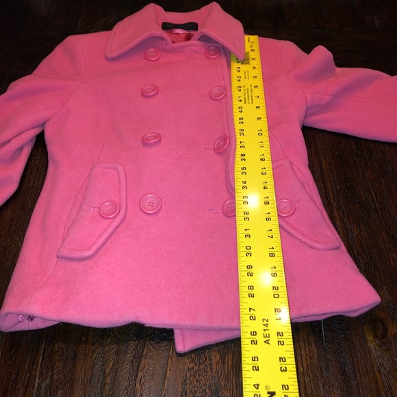 Express Cashmere Blend Pink Pea Coat - Picture 7 of 8